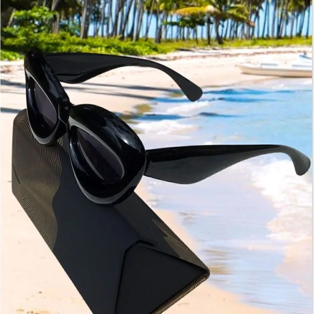 SUNGLASSES WOMEN FASHION BOLD BALLOON FRAME OVERSIZE CAT EYES.